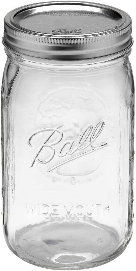 Ball Quart Jar with Silver Lid, Wide Mouth, 1 Jar