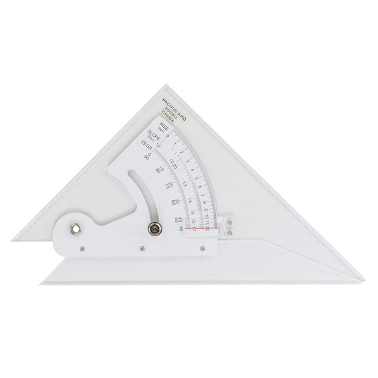 Pacific Arc Adjustable 8 Inch Triangle Plain Edge for Drafting, Architect, Engineer