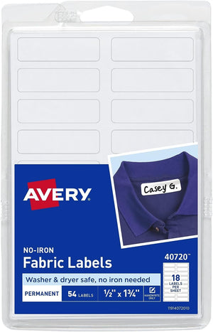 Avery No Iron Fabric Name Labels