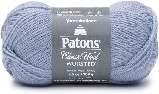 Patons Classic Wool Yarn, Blue Fog