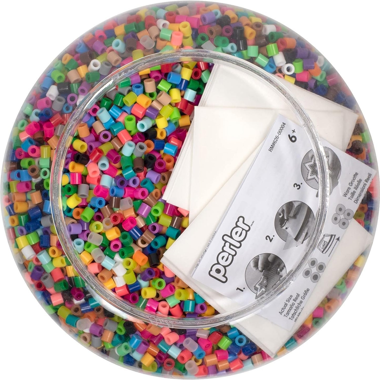 Perler Fuse Bead Craft Kit with Ironing Paper, Storage Container, and Instructions, Multicolor 32002 Piece