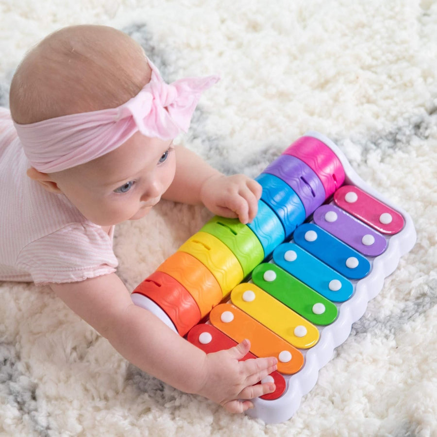 Fat Brain Toys Rock 'N Roller Piano - Musical Bells for Babies & Toddlers