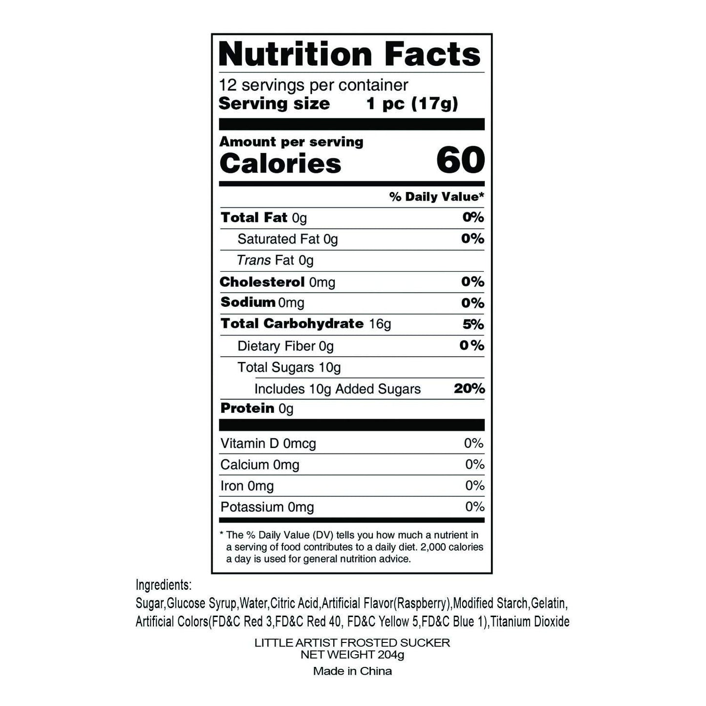 Little Artist Frosted Sucker for Birthday - 12 Pack