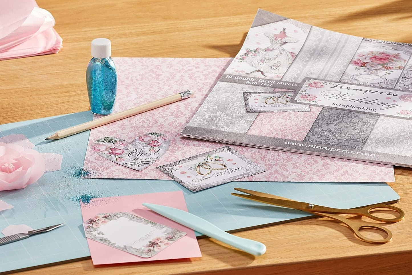 Stamperia Intl Wedding Double Sided Paper Pad (10/Pack), 12" x 12"