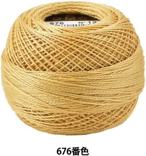 DMC 116 12-676 Pearl Cotton Thread Balls, Light Old Gold, Size 12