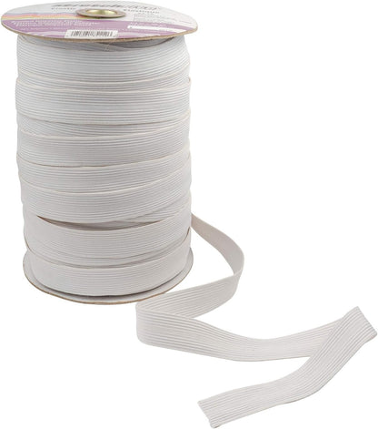 Stretchrite Braided Elastic Flat 3/4 in. x 90 yd White (90 yards)