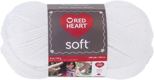 RED HEART Soft Yarn, White