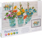 DIMENSIONS PaintWorks Flowering Jars Acrylic Paint by Number Set for Adults and Kids, Finished Project 20" x 14", Multicolor 11 Piece