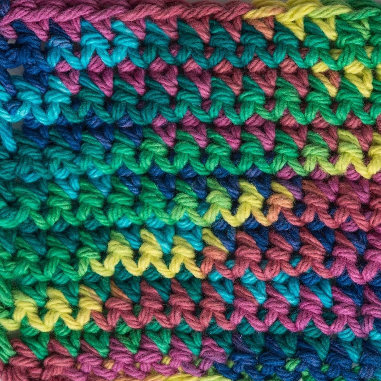 Lily Sugar'n Cream Ombre Yarn - (4) Medium Gauge 100% Cotton - 2 oz - Psychedelic (3-Pack)