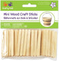 Krafty Kids CW496 Craftwood Mini Craft Sticks, 2 .13in by 0.25in, Natural, 150-Piece