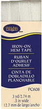 Wrights Products Iron-On Hem Tape 1/2" X3yd, Oyster