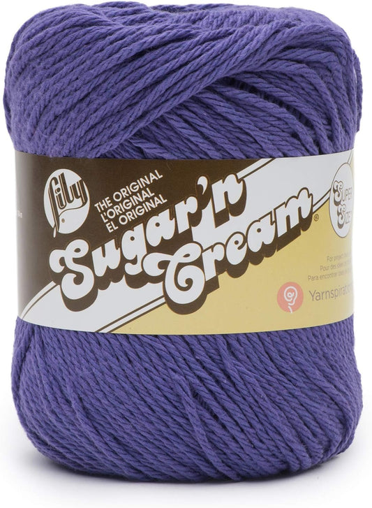 Lily SUGAR N CREAM SUPER SIZE Yarn, Dark Orchid