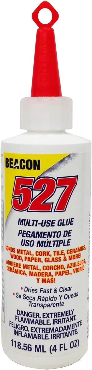 BEACON 527 Multi-Use Glue for Ceramics, China, Metal & More - Quick-Dry, Waterproof & Weatherproof Adhesive, 4-Ounce