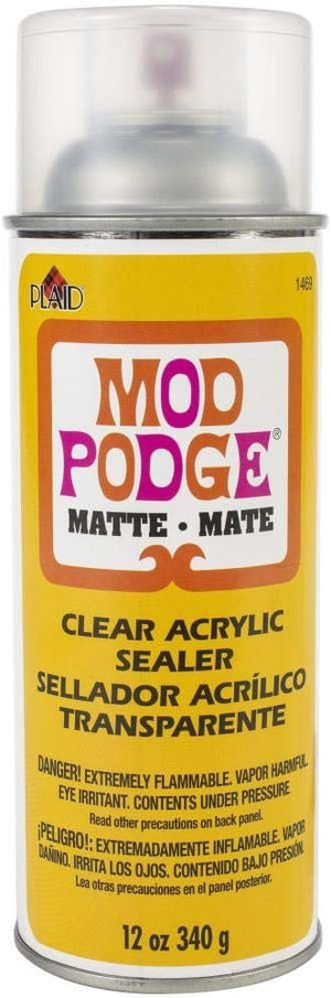 Mod Podge Spray Acrylic Sealer Matte 2-Pack, Clear Coating Matte Paint Sealer Spray, Spray Can Sprayer Handle G