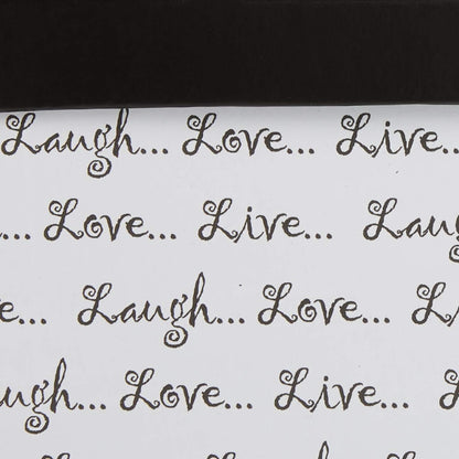 Pioneer Photo Albums B-1BW Photo Storage Box, Live, Laugh, Love Design