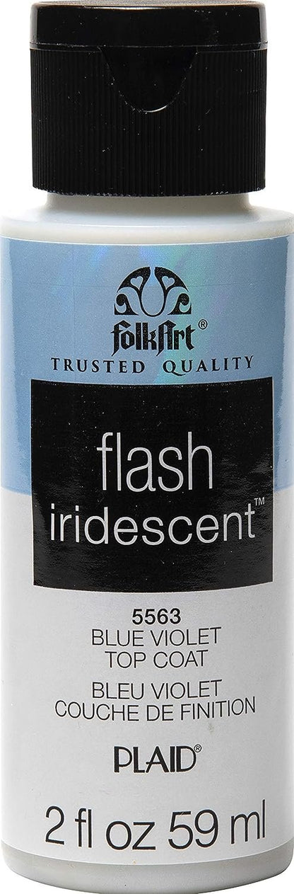 FolkArt Acrylic Craft Paint Flash Iridescent Metallic Top Coat
