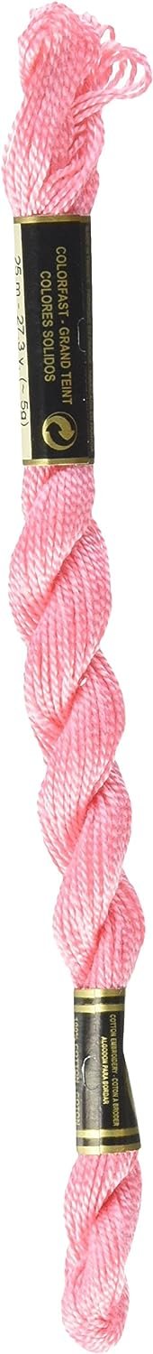 DMC 115 5-957 Pearl Cotton Thread, Pale Geranium, Size 5