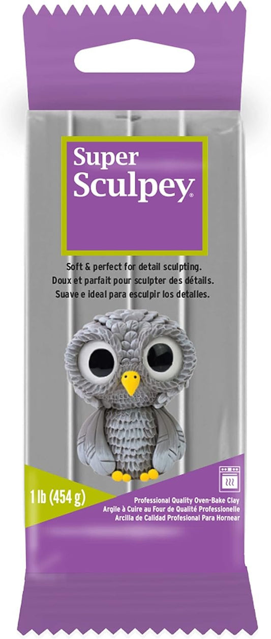Sculpey Super 1LB ONE Pound, Gray