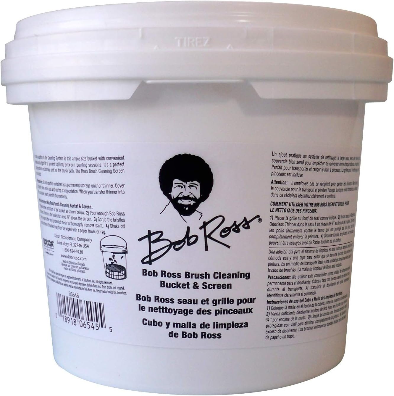 Bob Ross R6545 Cleaning Bucket & Screen-White