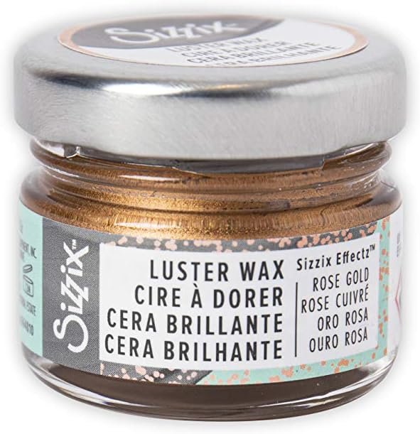 Sizzix Rose Gold, Effectz Luster Wax 664810, Metallic Gilding Polish, 20ml, One Size