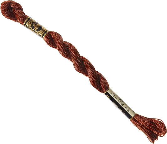 DMC 115 5-975 Pearl Cotton Thread, Dark Golden Brown, Size 5