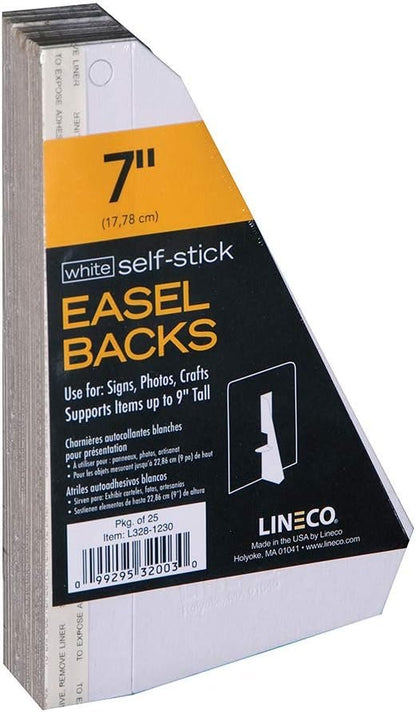 Lineco, Self-Stick Easel Back, Archival Acid-Free, Display Signs Pictures Brochures Posters Frames Artwork Crafts