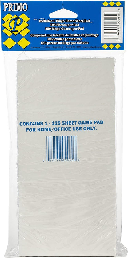 Primo Bingo Paper 2-Game Sheets