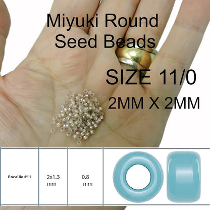 Maroon Red Opaque Miyuki Japanese round rocailles glass seed beads 11/0 Approximately 24 gram 5 inch tube