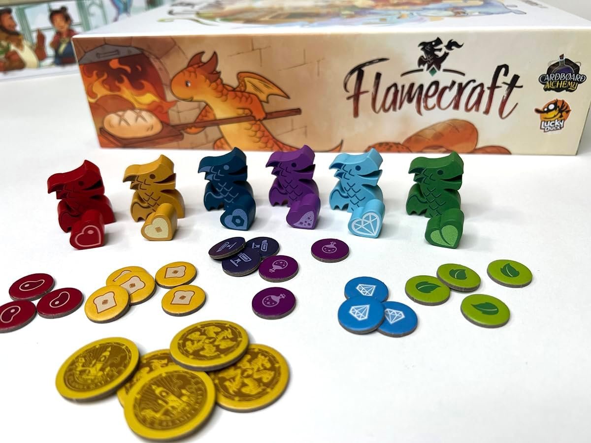 Flamecraft – Board Game by Lucky Duck Games 1-5 Players – Board Games for Family - 60 Minutes of Gameplay – Games for Game Night – Teens and Adults Ages 14+ - English Version