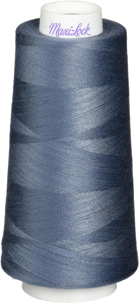 American & Efird Maxi-Lock Cone, 3000-Yard, Miniature Blue Thread, 9000 Foot, 4.75 x 2.25 x 2.25