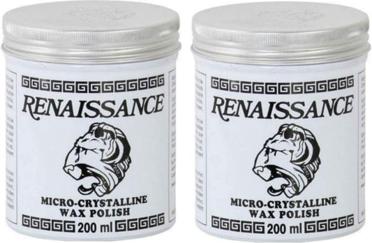 Set of 2 Renaissance Wax Polish Micro-crystalline 200ml Containers