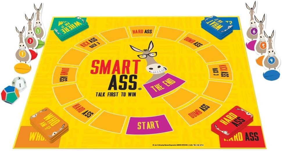 University Games, Smart Ass, The Ultimate Party Game, for Families and Adults Ages 12+, 2 to 6 Players