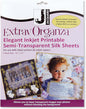 Jacquard Ink Jet Fabric 8.5'' x 11'' Silk Organza Sheets (5 Pack)