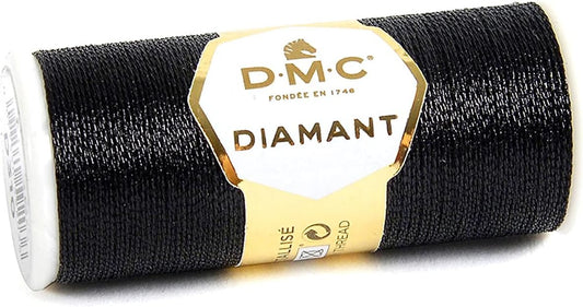 DMC Diamant Metallic Needlework Thread, 38.2-Yard, Ebony