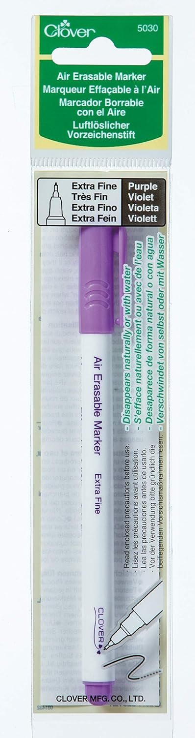 Clover 5030 Extra Fine Air Erasable Marker, Purple, 1 Count (Pack of 1)