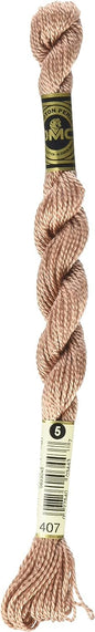DMC 115 5-407 Pearl Cotton Thread, Dark Desert Sand, Size 5