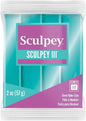 Sculpey III Polymer Oven-Bake Clay, Teal Pearl, Non Toxic, 2 oz. bar, Great for modeling, sculpting, holiday, DIY, mixed media and school projects.Great for kids & beginners!