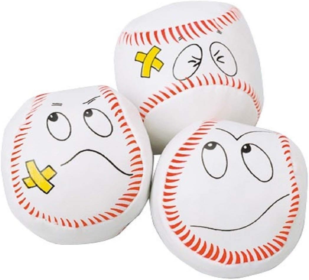 Dozen Baseball Funny Face Kick Balls