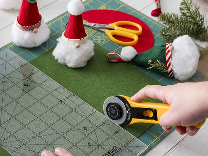 OLFA 6" x 12" Frosted Advantage Acrylic Ruler (QR-6x12) - Non Slip 6x12 Inch Acrylic Ruler with Grid & Angle Markings for Quilting, Sewing, Cutting Fabric, & Crafts