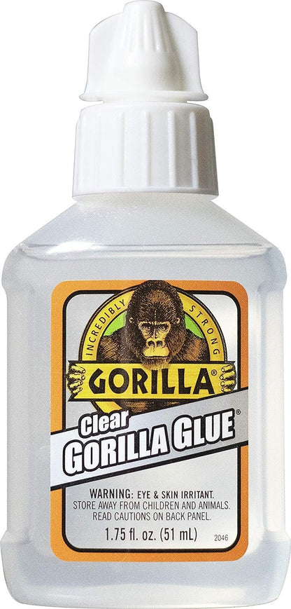 Gorilla Clear Glue, 1.75 ounce Bottle, Clear (Pack of 1)