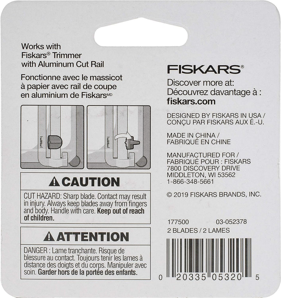 Fiskars 177500-1001 Fiskars Reinforced Trimmer Blades (2 Pack), Packaging May Vary , Orange