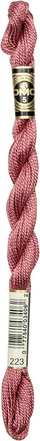 DMC 115 3-223 Pearl Cotton Thread, Light Shell Pink