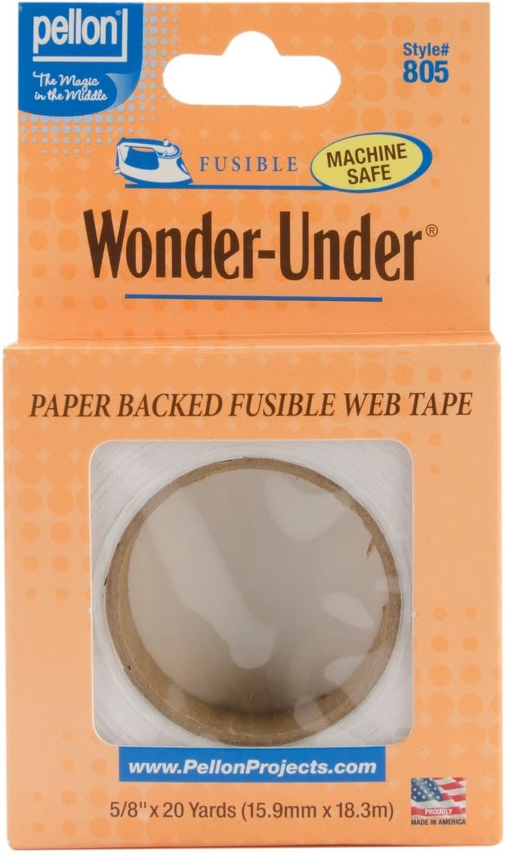 Pellon Wonder-Under FusibleTape 5/8" x 20 Yards Fusible, Clear