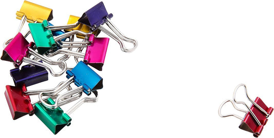 Baumgartens BAU29710 Mini Binder Clips .5" 12/Pkg-Assorted Colors
