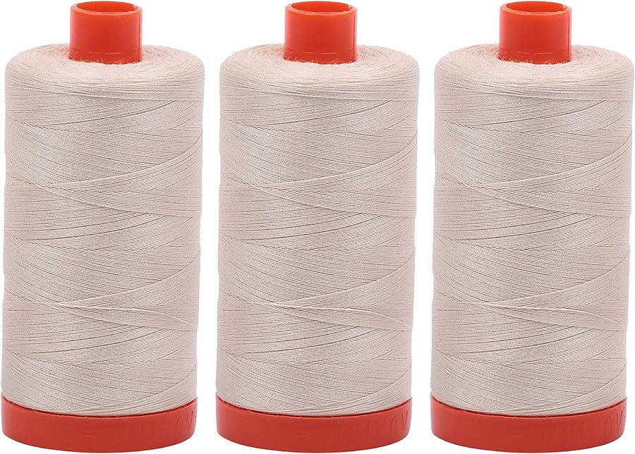 3-PACK - Aurifil Light Beige - A1050-2310 - Mako Cotton Thread Solid 50WT 1422Yds each