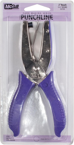 McGill 2" Reach Punchline Hole Punch, 5/16 Inch Round, Chrome/Purple