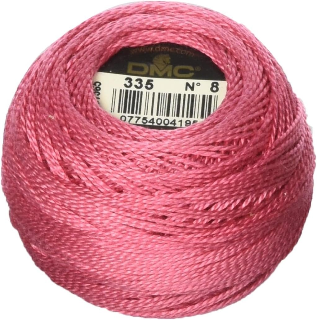 DMC 116 8-335 Pearl Cotton Thread Balls, Rose, Size 8