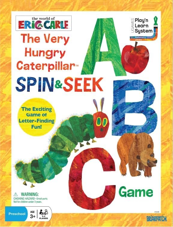 Briarpatch | The Very Hungry Caterpillar Spin & Seek ABC Game, Ages 3+