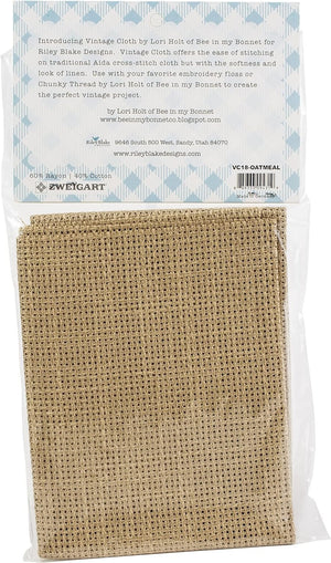 Riley Blake Designs Vintage Cloth 10CT, 18"X18" Oatmeal