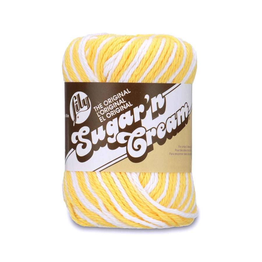 Lily Sugar 'N Cream The Original Ombre Yarn, 2oz, Gauge 4 Medium, 100% Cotton, Daisy - Machine Wash & Dry